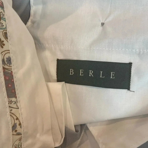 Berle Mens Shorts Vintage Grey Flat Front 8" Inseam EUC Size 40 Waist - Picture 5 of 8